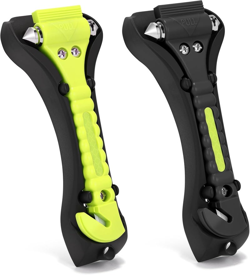 Yiader Store Car Window Breaker Tool, 2-in-1 Emergency Escape Tool with Window Breaker and Seat Belt Cutter - Image 1